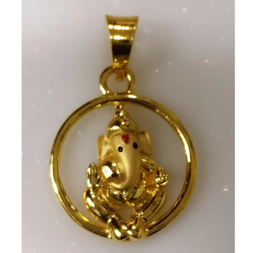22kt gold plain casting lord ganesha pendant by 
